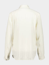 Gucci Ivory Interlocking G Chain Silk Shirt
