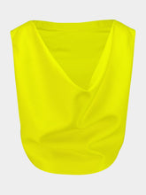 Balenciaga Yellow Draped Back Wool Top
