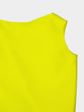 Balenciaga Yellow Draped Back Wool Top