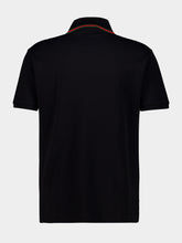 Gucci Black Web Trim Cotton Piquet Polo Shirt