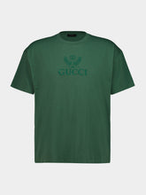 Gucci Dark Green Cotton T-Shirt with Embroidery