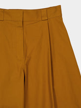 Balenciaga Camel Cotton Bermuda Wide-Leg Pants