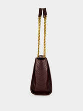 Saint Laurent Rouge Cabernet Niki Shopping Vintage Leather Tote Bag