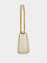 Saint Laurent White Niki Small Vintage Leather Shopping Bag