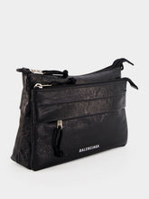 Balenciaga Black Explorer Double Pouch Messenger Bag