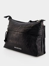 Balenciaga Black Explorer Double Pouch Messenger Bag