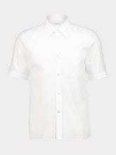 McQueen White Cotton Short Sleeve Shirt