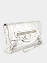 Balenciaga Silver Le City Leather Clutch