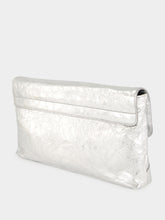Balenciaga Silver Le City Leather Clutch