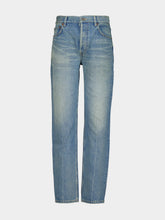 Saint Laurent Authentic Medium Blue Straight-Leg Jeans