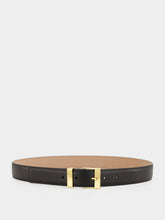Gucci Black Leather Belt with Square Buckle
