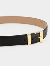 Gucci Black Leather Belt with Square Buckle