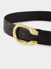 Gucci Black Leather Dionysus Wide Belt