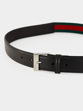 Gucci Black Leather Belt with Squared Buckle
