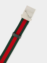 Gucci Green and Red Web Canvas Belt