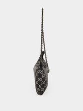 Gucci Black and Silver GG Metallic Evening Bag