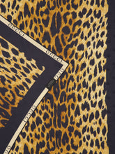 Gucci Brown and Black Leopard Print Silk Carré