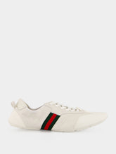 Gucci White Suede and Leather Flex Sneakers