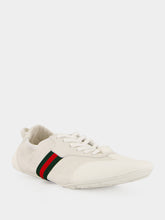Gucci White Suede and Leather Flex Sneakers
