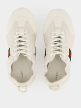 Gucci White Suede and Leather Flex Sneakers