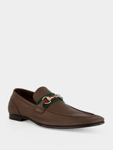 Gucci Brown Leather Como Horsebit Loafers
