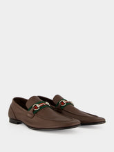 Gucci Brown Leather Como Horsebit Loafers