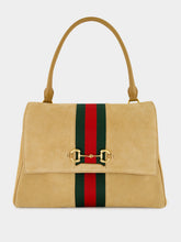 Gucci Sand Suede Paparazzo Medium Top Handle Bag