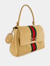 Gucci Sand Suede Paparazzo Medium Top Handle Bag