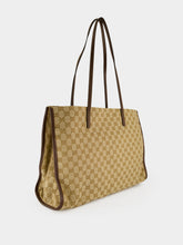 Gucci Sand and Brown GG Londra Large Tote Bag