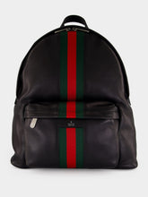Gucci Black Web Trademark Large Backpack