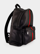 Gucci Black Web Trademark Large Backpack