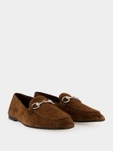 Gucci Dark Brown Jordaan Soft Suede Loafers