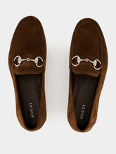 Gucci Dark Brown Jordaan Soft Suede Loafers