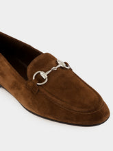 Gucci Dark Brown Jordaan Soft Suede Loafers