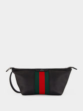 Gucci Black Leather Mega Web Toiletry Case