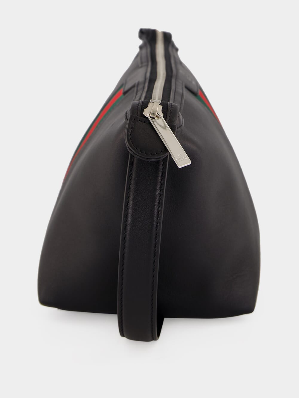 Gucci Black Leather Mega Web Toiletry Case | Fashion Clinic