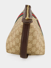 Gucci Sand and Brown Small GG Toiletry Case with Web