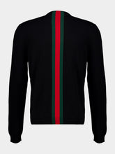 Gucci Black Web Stripe Cashmere Jumper