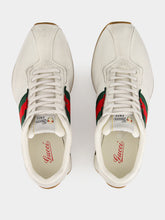 Gucci White Mesh and Suede Tempo Sneakers