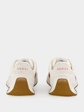 Gucci White Mesh and Suede Tempo Sneakers