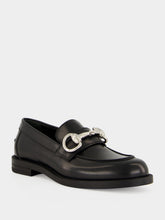 Gucci Black Leather Boulevard Horsebit Loafers