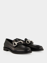 Gucci Black Leather Boulevard Horsebit Loafers