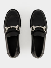 Gucci Black Leather Boulevard Horsebit Loafers