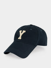 Saint Laurent Green and Ivory Y Varsity Gabardine Cap