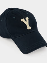 Saint Laurent Green and Ivory Y Varsity Gabardine Cap