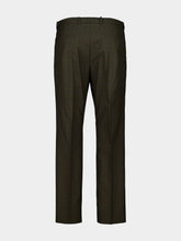 Gucci Dark Green Checked Wool Trousers