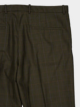 Gucci Dark Green Checked Wool Trousers