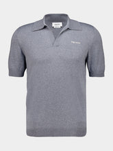 McQueen Grey Wool Short Sleeve Polo