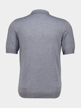 McQueen Grey Wool Short Sleeve Polo