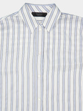 Gucci White and Light Blue Silk Jacquard Shirt